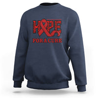 Hope For A Cure Heart Disease CHD Awareness Red Ribbon Sweatshirt - Wonder Print Shop
