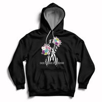Rare Disease Awareness Rare Disease Day Floral Zebra Ribbon Hoodie - Wonder Print Shop