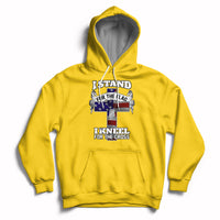 I Stand For The Flag I Kneel For The Cross God Christian Hoodie - Wonder Print Shop