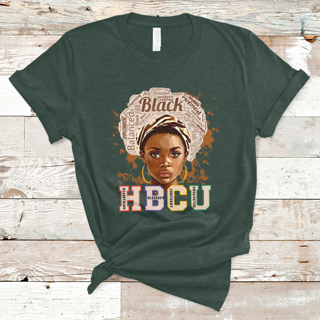 HBCU Abbreviation Graduate Historical Black College Black Girl Magic Black Queen T Shirt - Wonder Print Shop