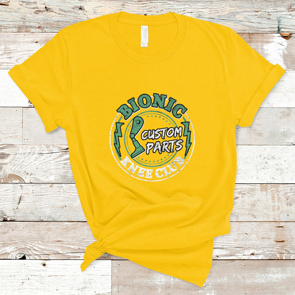 Bionic Knee Club Custom Parts Funny Knee Replacement Warrior T-Shirt - Wonder Print Shop