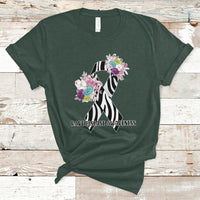 Rare Disease Awareness Rare Disease Day Floral Zebra Ribbon T Shirt - Wonder Print Shop