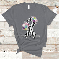 Rare Disease Awareness Rare Disease Day Floral Zebra Ribbon T Shirt - Wonder Print Shop