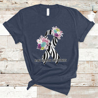 Rare Disease Awareness Rare Disease Day Floral Zebra Ribbon T Shirt - Wonder Print Shop