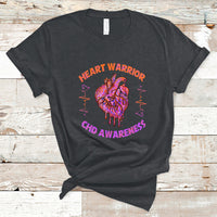 Best Heart Warrior CHD Awareness Brave Strong Resilient T-Shirt - Wonder Print Shop