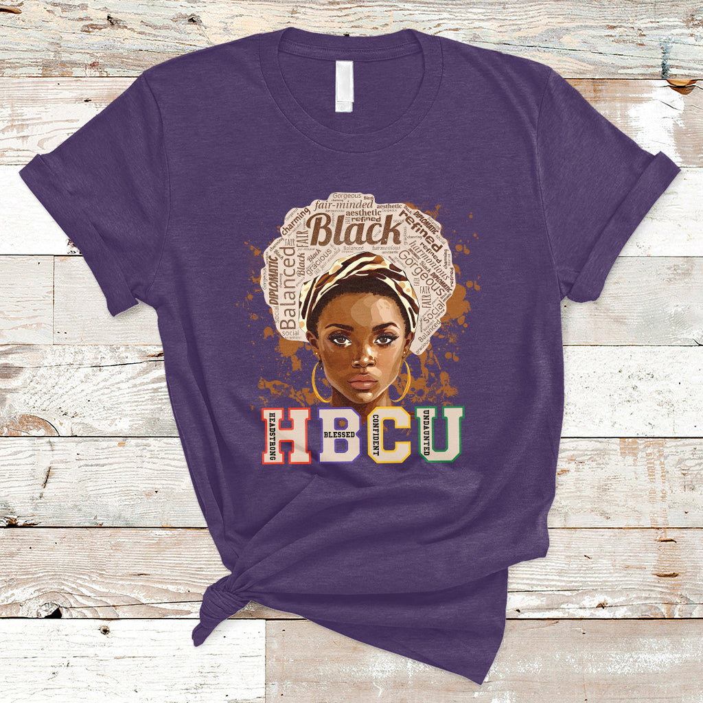 HBCU Abbreviation Graduate Historical Black College Black Girl Magic Black Queen T Shirt - Wonder Print Shop