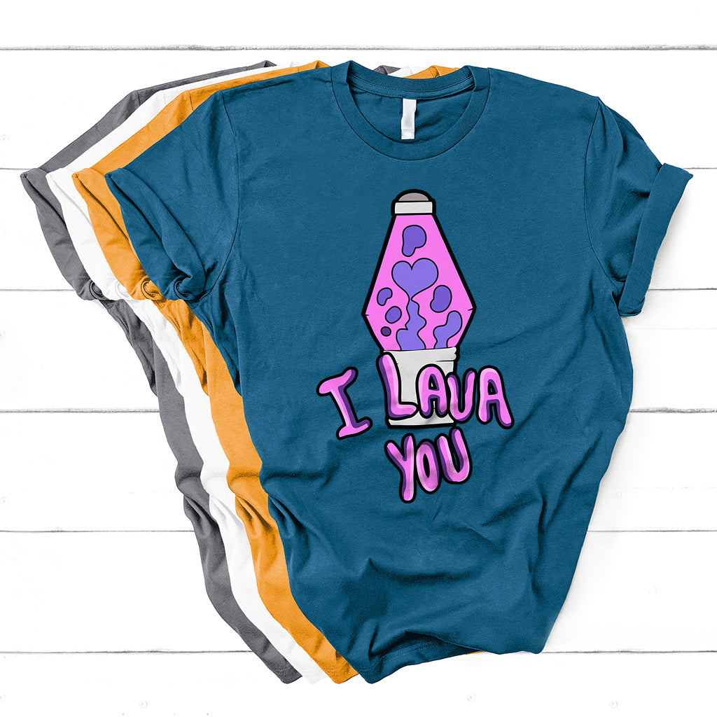Funny I Lava You Couples Valentines Day Lava Lamp T Shirt - Wonder Print Shop