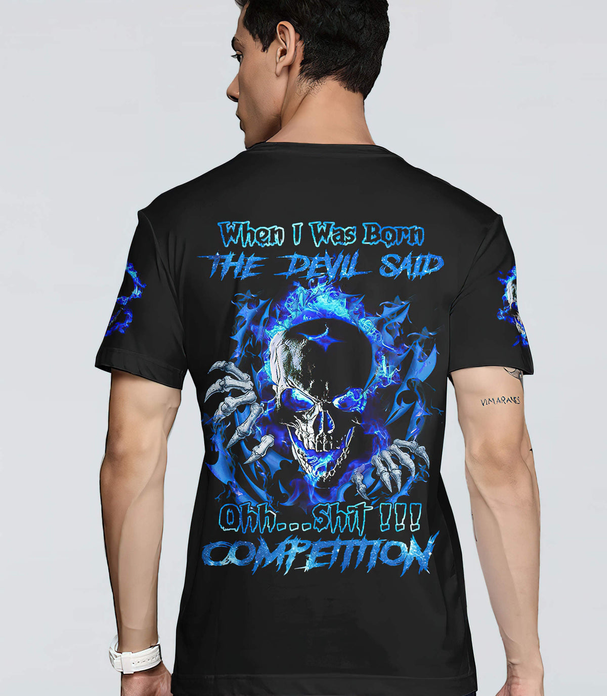 When I Was Born Torn Skull T Shirt - Wonder Print Shop