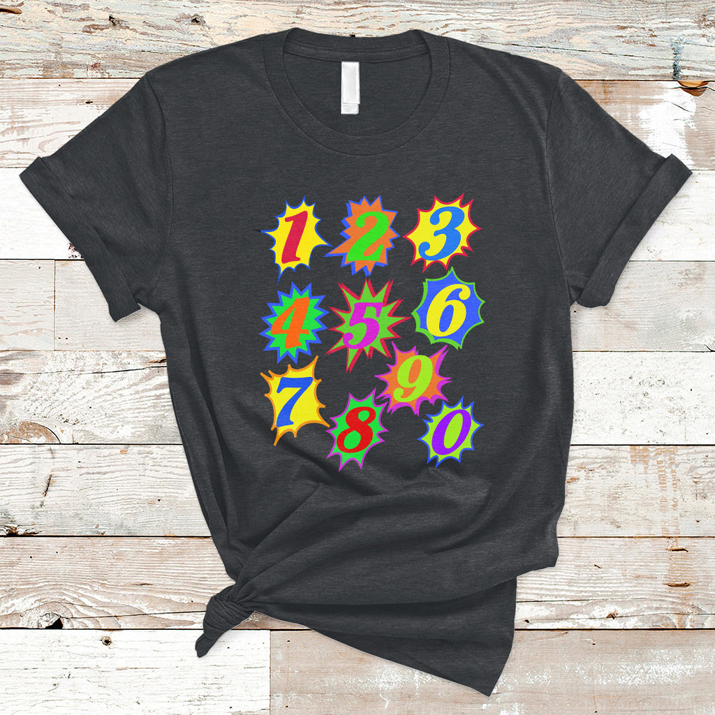 Number Day Math Day Numbers Costume Let's Have Fun With The Numbers T-Shirt - Wonder Print Shop