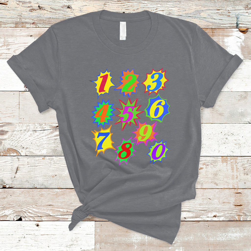 Number Day Math Day Numbers Costume Let's Have Fun With The Numbers T-Shirt - Wonder Print Shop