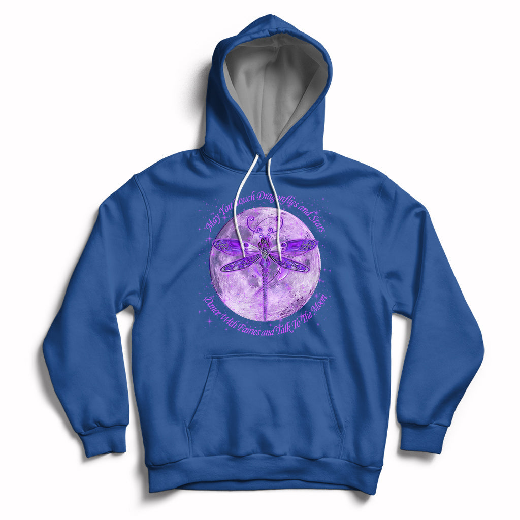 May You Touch Dragonflies And Stars Dance With Fairies Moon Hoodie - Wonder Print Shop