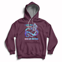 Maroon suicide prevention hoodie with front heart-and-infinity graphic, hood and pouch pocket
