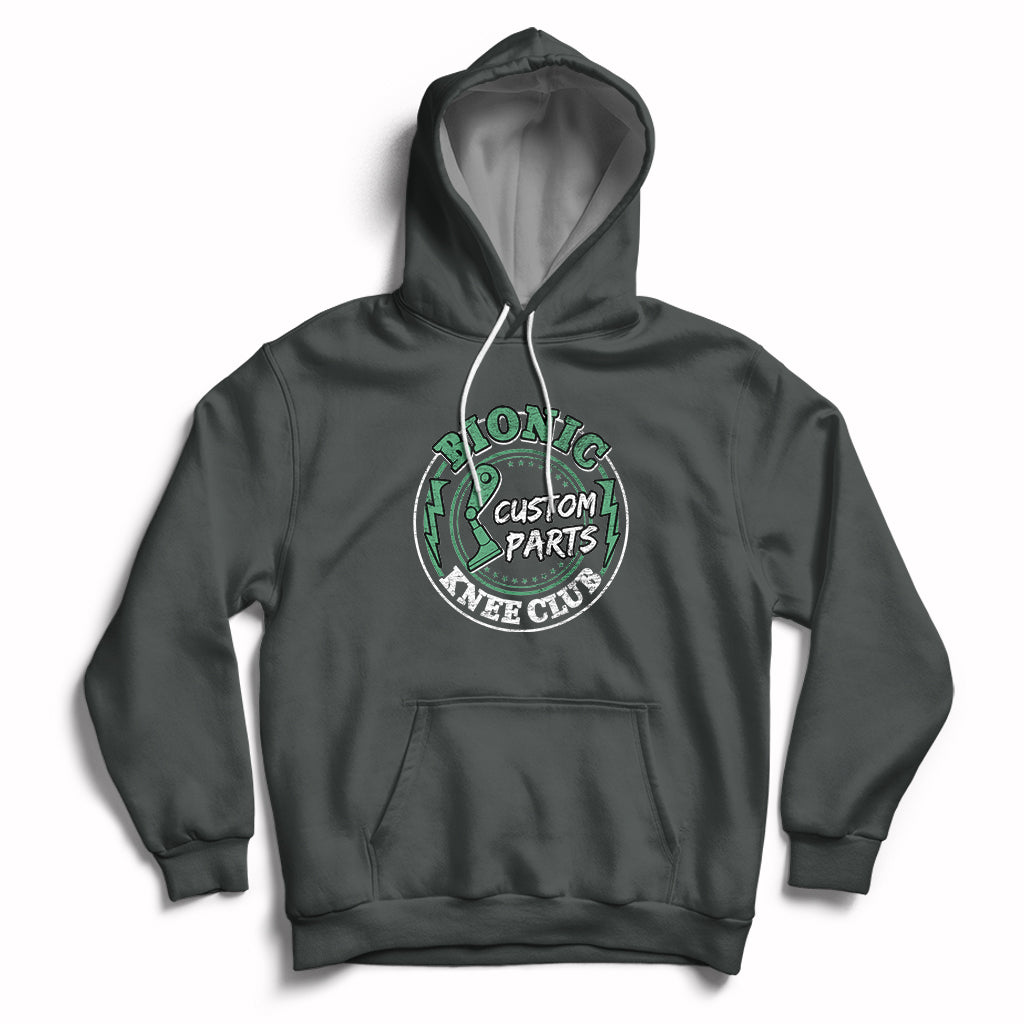 Bionic Knee Club Custom Parts Funny Knee Replacement Warrior Hoodie - Wonder Print Shop