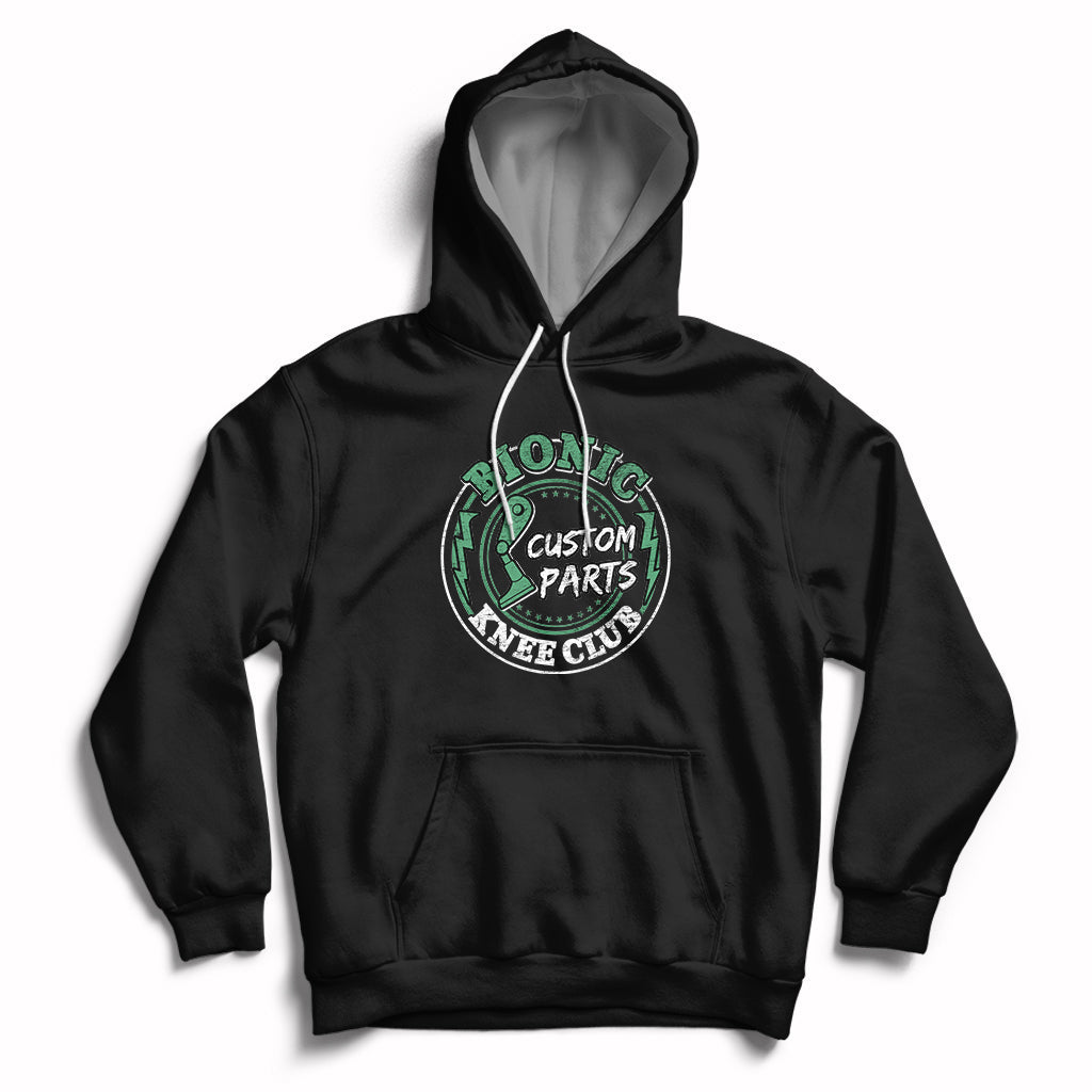 Bionic Knee Club Custom Parts Funny Knee Replacement Warrior Hoodie - Wonder Print Shop