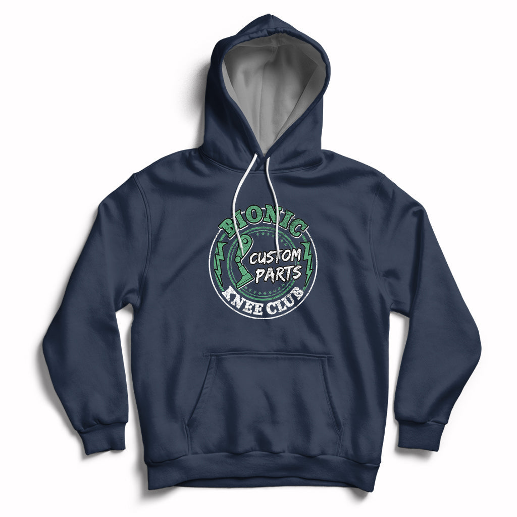 Bionic Knee Club Custom Parts Funny Knee Replacement Warrior Hoodie - Wonder Print Shop