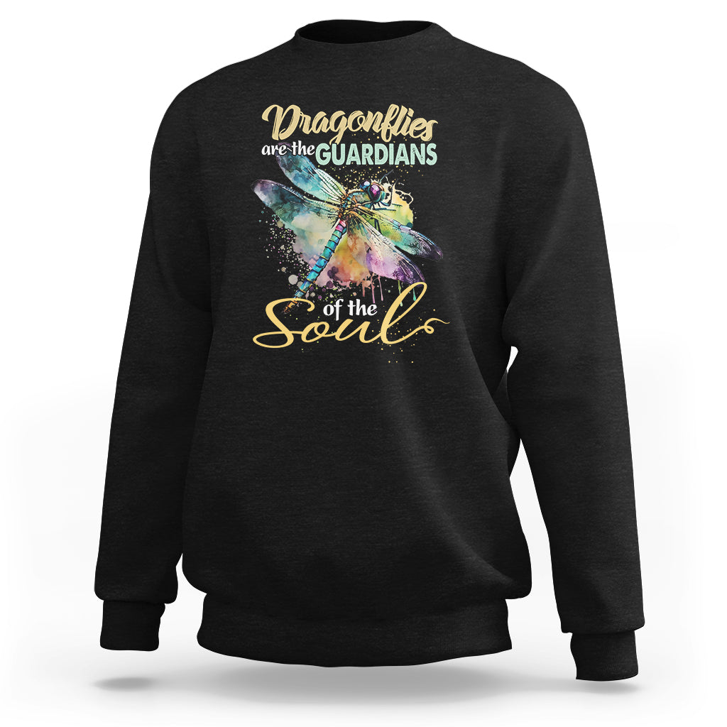 Dragonflies Are The Guardians Of The Soul Embrace Change Sweatshirt - Wonder Print Shop