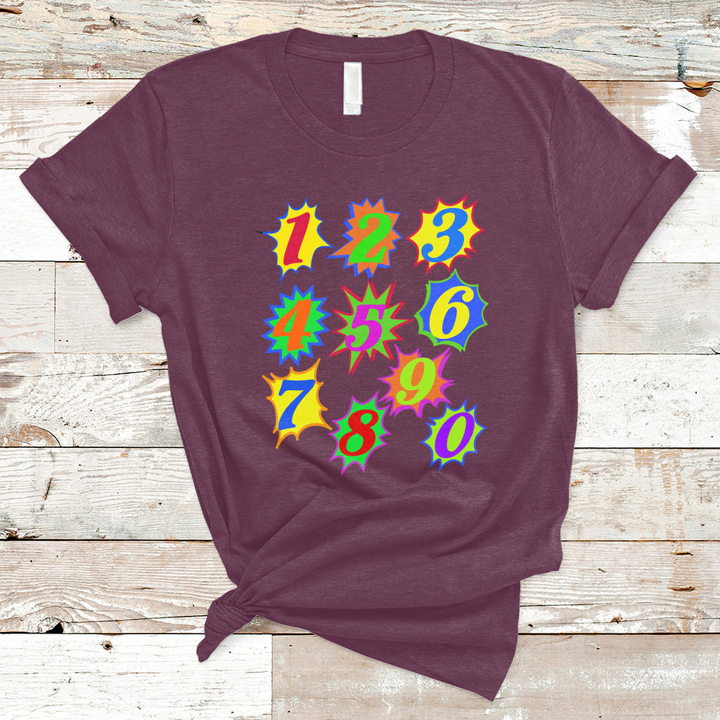 Number Day Math Day Numbers Costume Let's Have Fun With The Numbers T-Shirt - Wonder Print Shop