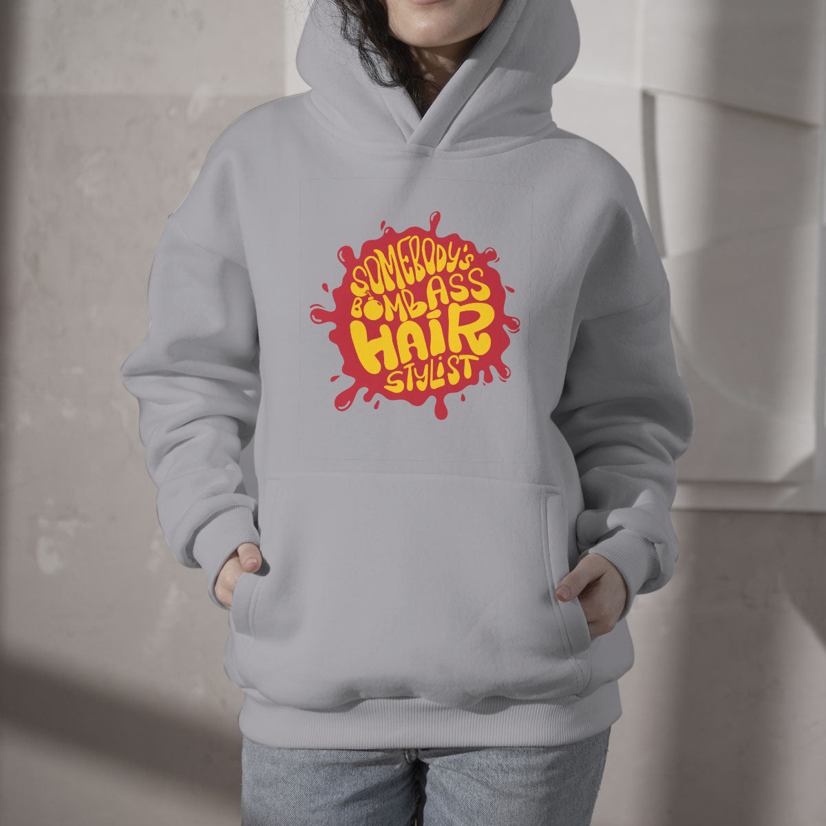 Somebody's Bomb Ass Hairstylist Funny Fine Ass Saying Career Hoodie - Wonder Print Shop