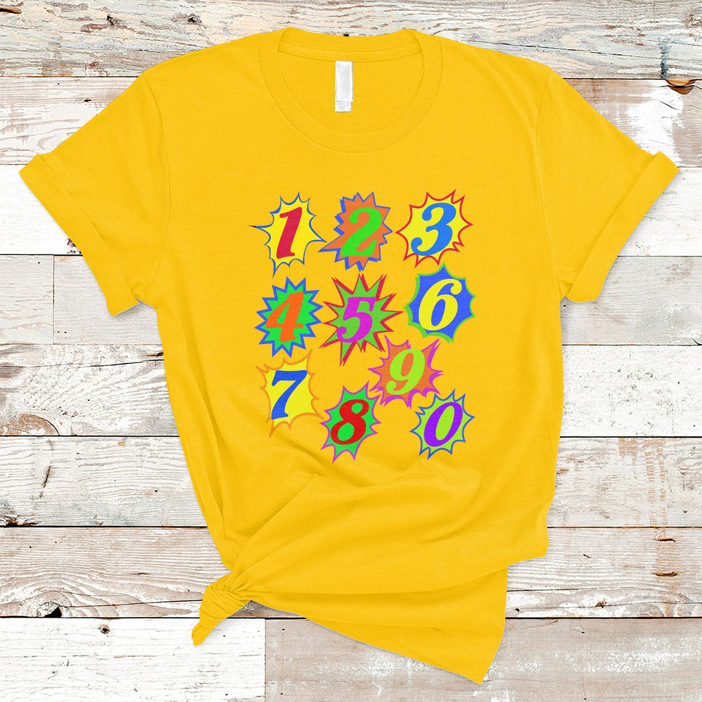 Number Day Math Day Numbers Costume Let's Have Fun With The Numbers T-Shirt - Wonder Print Shop