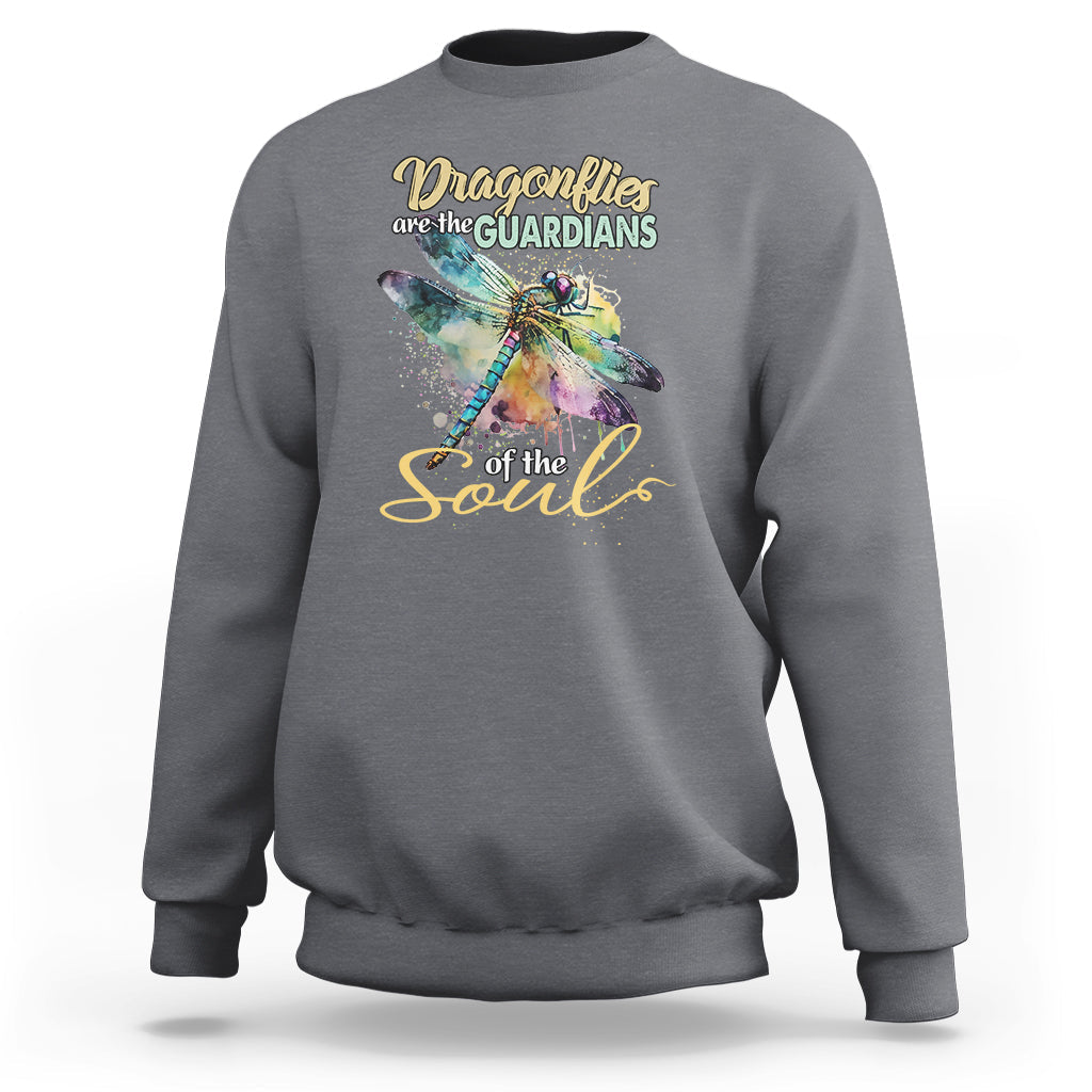 Dragonflies Are The Guardians Of The Soul Embrace Change Sweatshirt - Wonder Print Shop