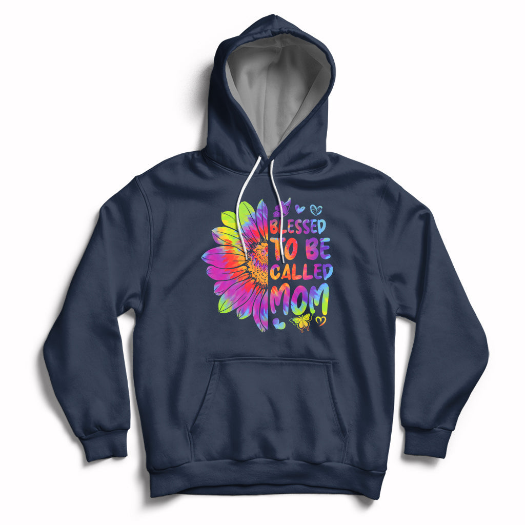 Blessed To Be Called Mom Cute Mother's Day Tie Dye Sunflower Hoodie - Wonder Print Shop