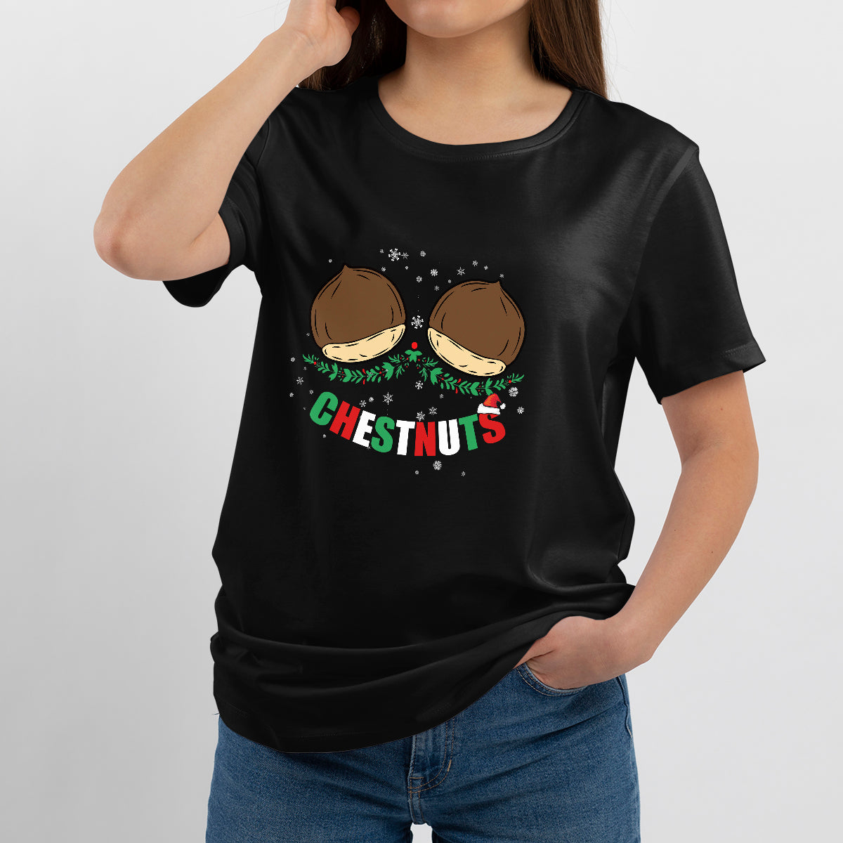 Chestnuts Christmas Holiday Matching Couple Chestnuts, Christmas T Shirt - Wonder Print Shop