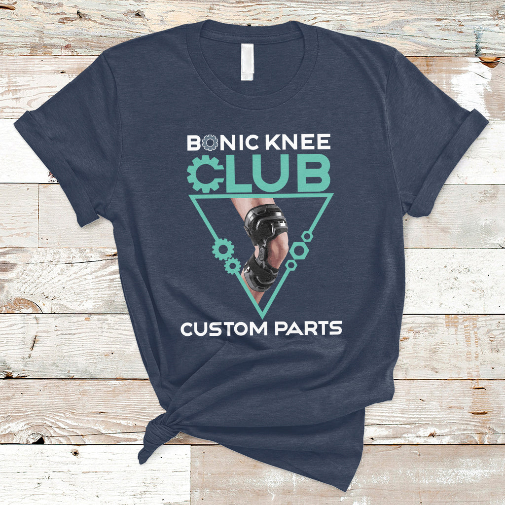 Bionic Knee Club Custom Parts Knee Replacement Mens Womens T-Shirt - Wonder Print Shop
