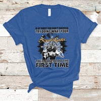 Doing What Your Leader Told You To Do First Time Scouting Camping Compass T-Shirt - Wonder Print Shop