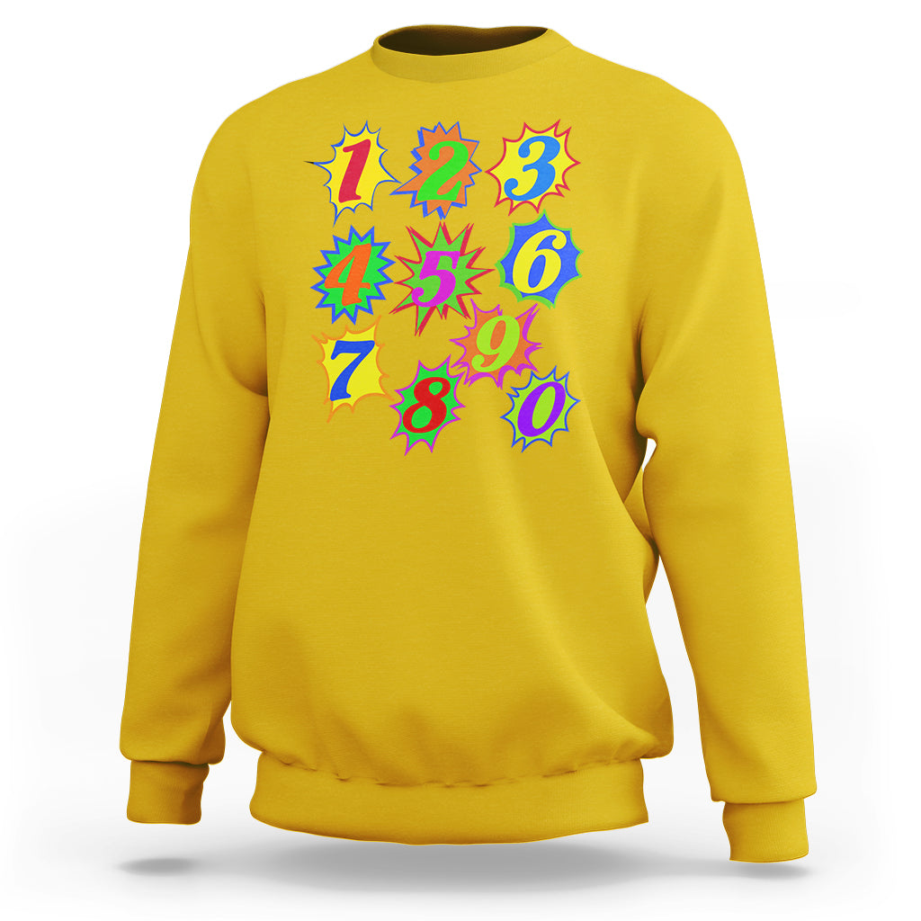 Number Day Math Day Numbers Costume Let's Have Fun With The Numbers Sweatshirt - Wonder Print Shop