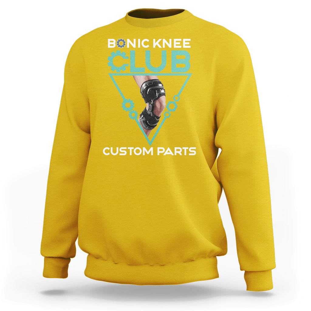 Bionic Knee Club Custom Parts Knee Replacement Mens Womens Sweatshirt - Wonder Print Shop