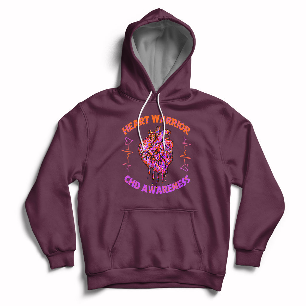 Best Heart Warrior CHD Awareness Brave Strong Resilient Hoodie - Wonder Print Shop