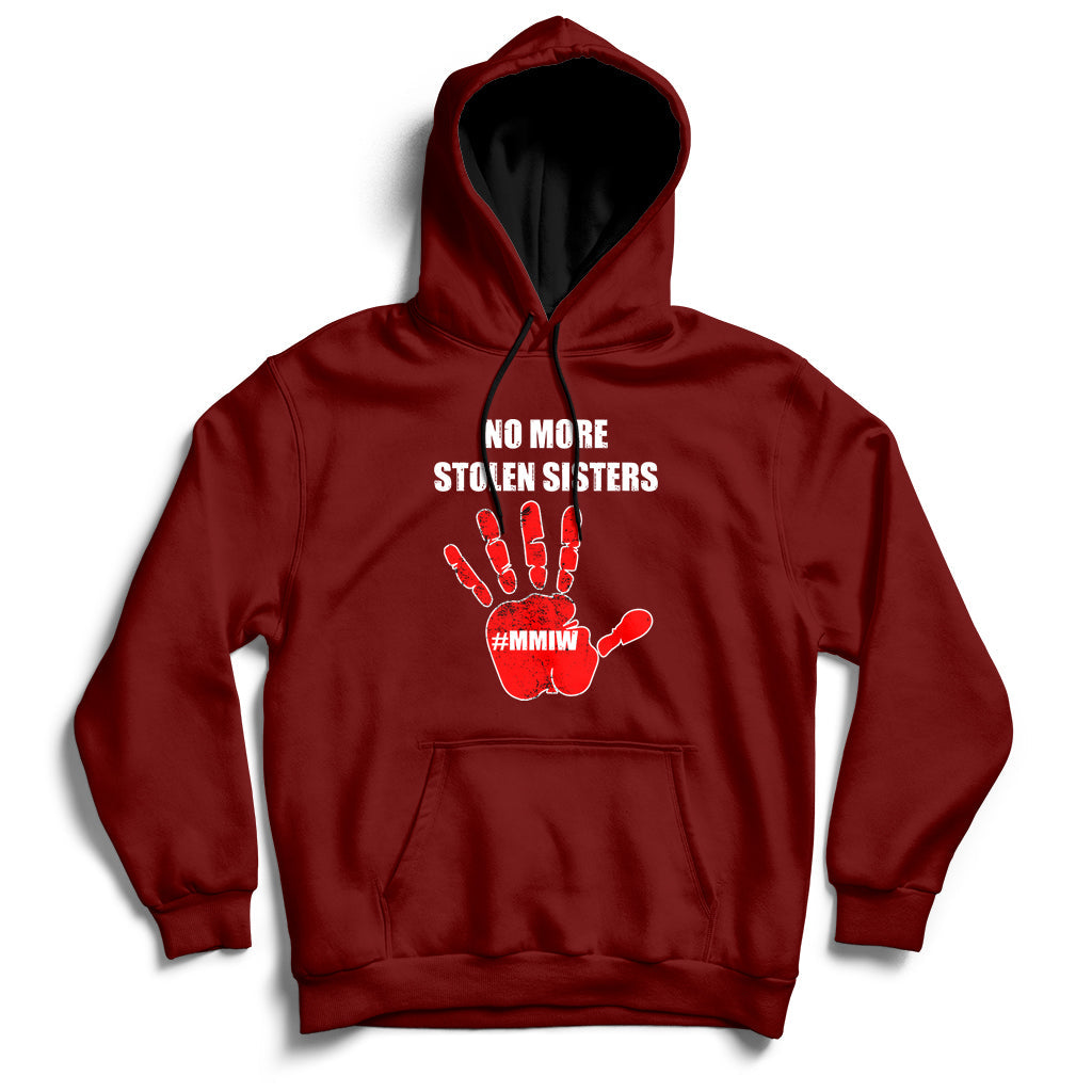 No More Stolen Sisters Native American Stop Mmiw Red Hand Hoodie - Wonder Print Shop