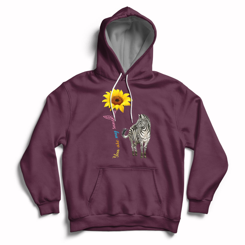 Zebra You Are My Sunshine Rare Disease Warrior Rare Disease Awareness Hoodie - Wonder Print Shop