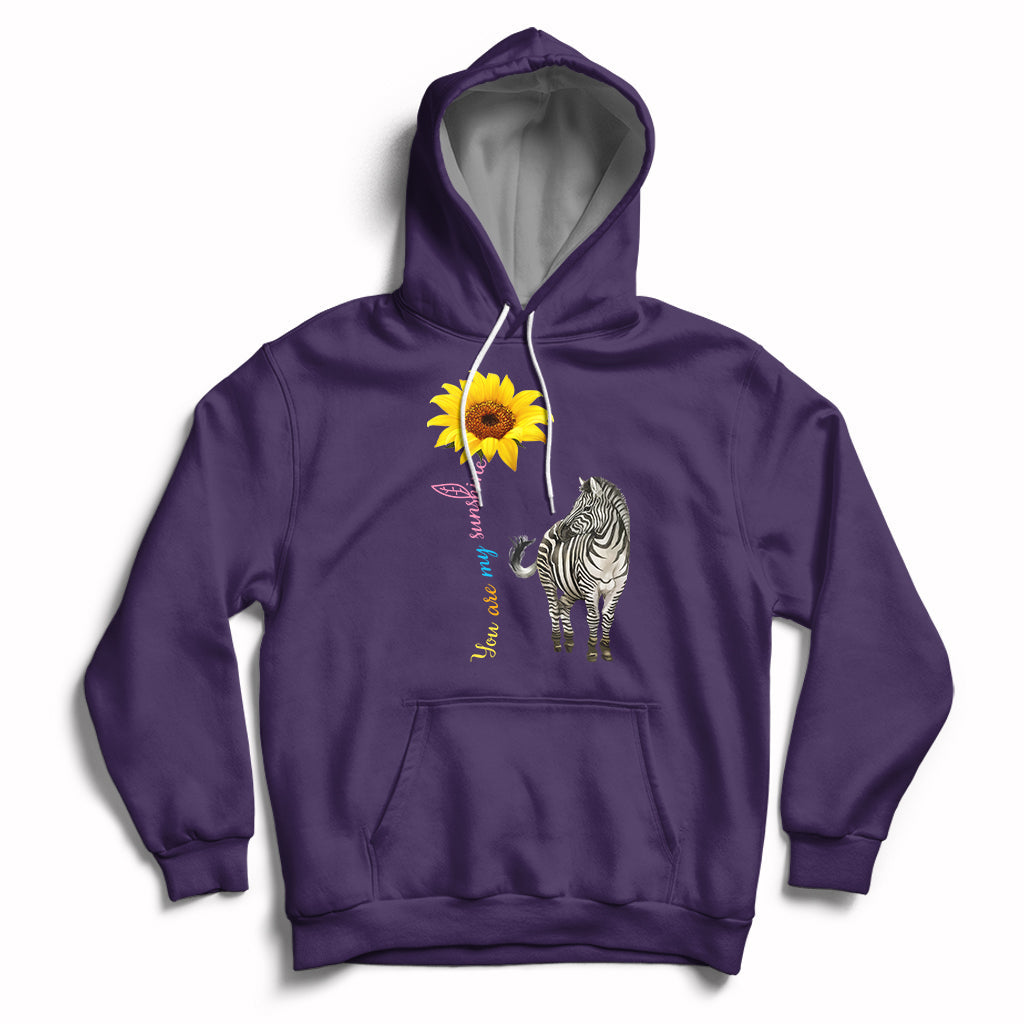 Zebra You Are My Sunshine Rare Disease Warrior Rare Disease Awareness Hoodie - Wonder Print Shop