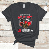 In February We Go Red Heart Disease Awareness Hope Love Cure T-Shirt - Wonder Print Shop