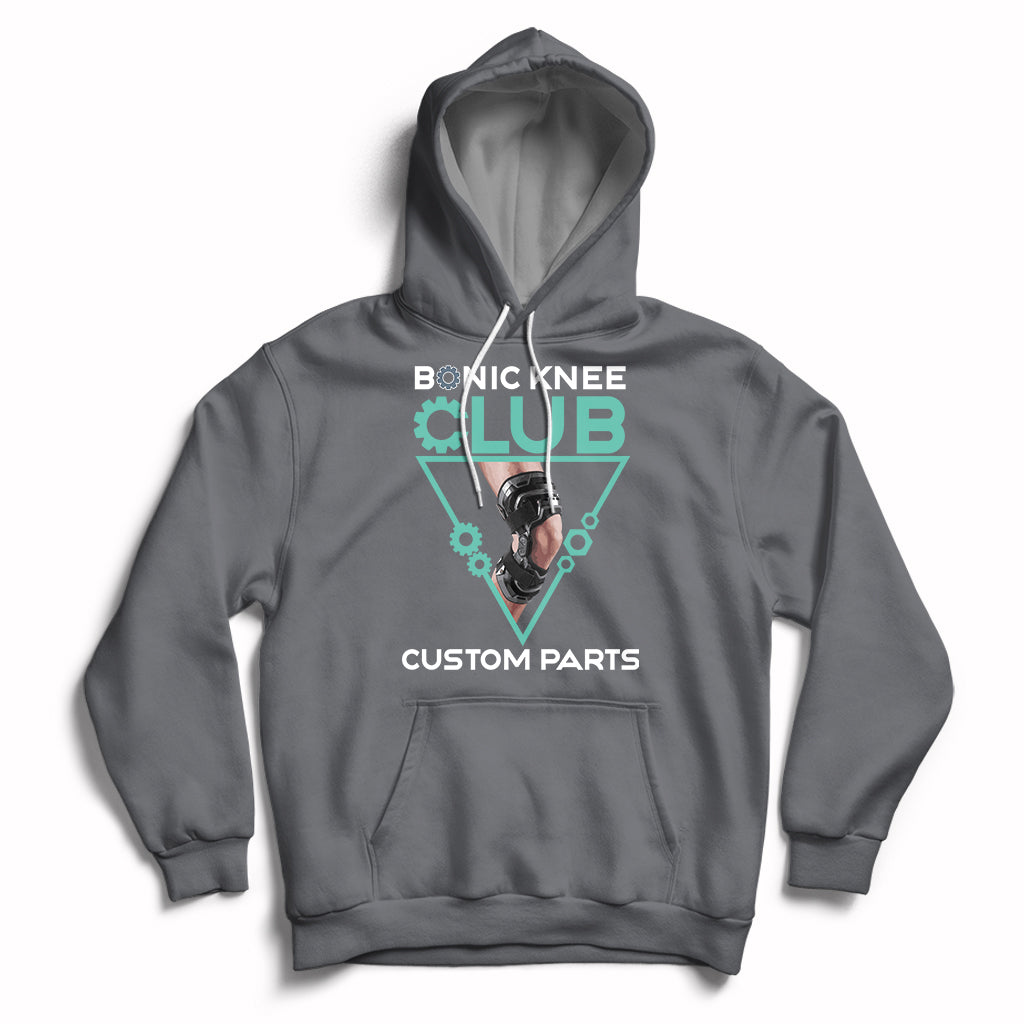Bionic Knee Club Custom Parts Knee Replacement Mens Womens Hoodie - Wonder Print Shop