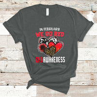 In February We Go Red Heart Disease Awareness Hope Love Cure T-Shirt - Wonder Print Shop