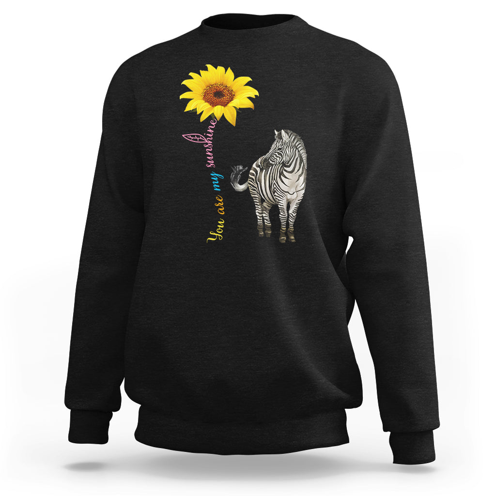 Zebra You Are My Sunshine Rare Disease Warrior Rare Disease Awareness Sweatshirt - Wonder Print Shop