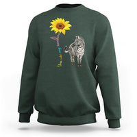 Zebra You Are My Sunshine Rare Disease Warrior Rare Disease Awareness Sweatshirt - Wonder Print Shop