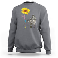 Zebra You Are My Sunshine Rare Disease Warrior Rare Disease Awareness Sweatshirt - Wonder Print Shop