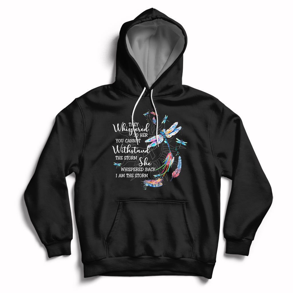 Colorful Dragonflies They Whispered You Cannot Withstand The Storm Hoodie - Wonder Print Shop