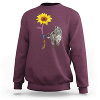 Zebra You Are My Sunshine Rare Disease Warrior Rare Disease Awareness Sweatshirt - Wonder Print Shop