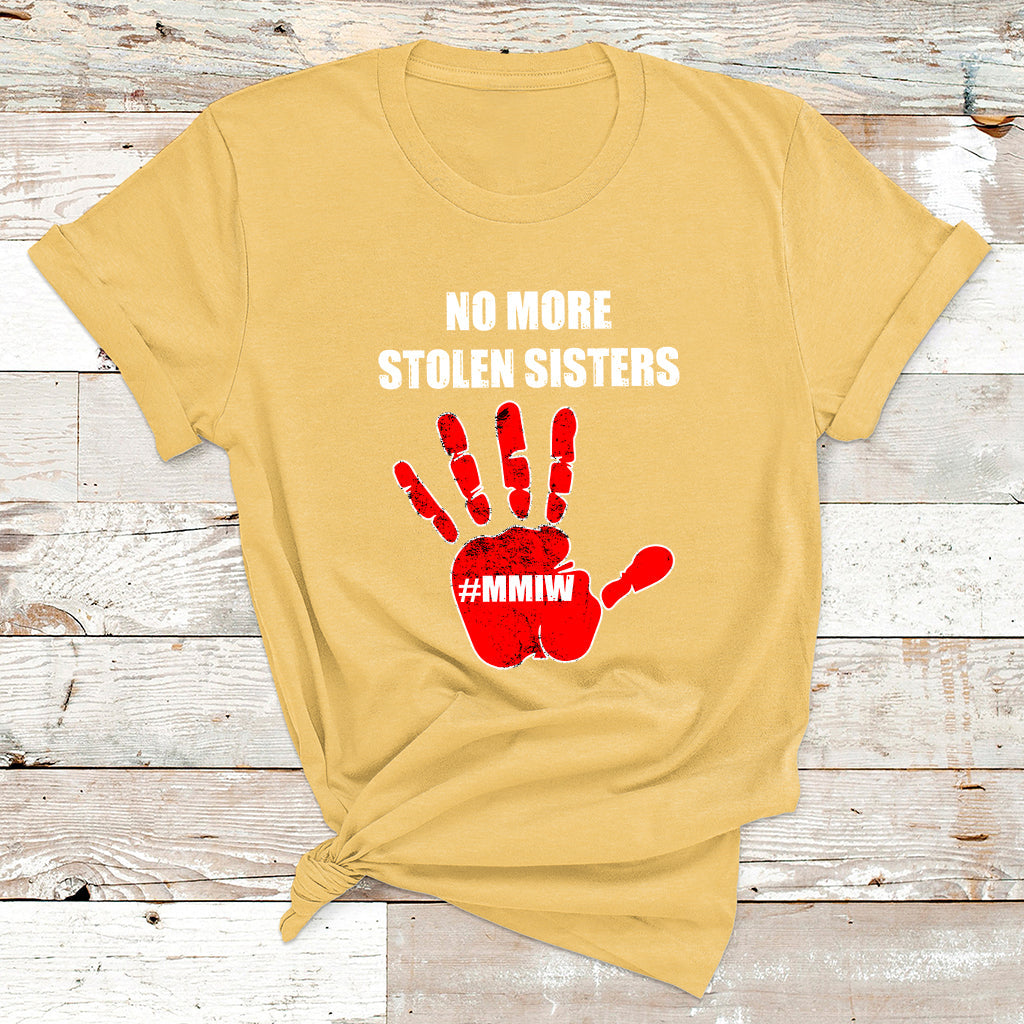 No More Stolen Sisters Native American Stop Mmiw Red Hand T Shirt - Wonder Print Shop