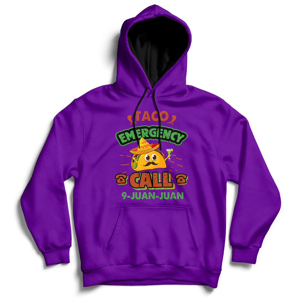 Taco Emergency Call 9 Juan Funny Cinco De Mayo Hoodie - Wonder Print Shop