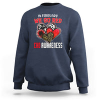 In February We Go Red Heart Disease Awareness Hope Love Cure Sweatshirt - Wonder Print Shop