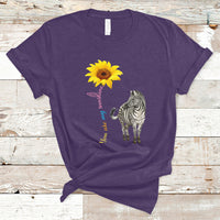 Zebra You Are My Sunshine Rare Disease Warrior Rare Disease Awareness T Shirt - Wonder Print Shop