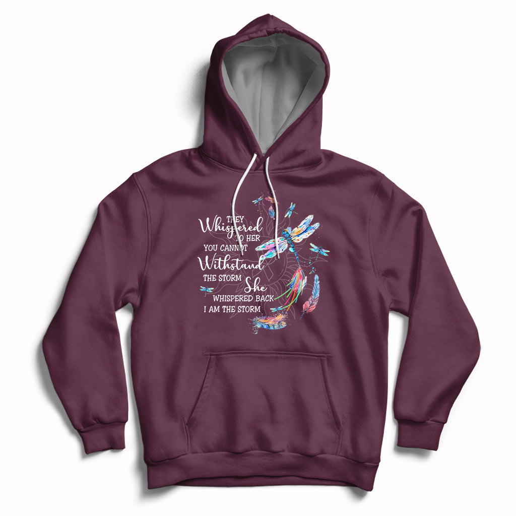 Colorful Dragonflies They Whispered You Cannot Withstand The Storm Hoodie - Wonder Print Shop