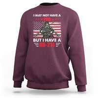 Maroon crewneck sweatshirt with veterans eagle graphic and DD-214 text, long sleeves