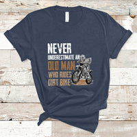 Funny Never Underestimate An Old Man Who Rides Dirt Bike T-Shirt - Wonder Print Shop
