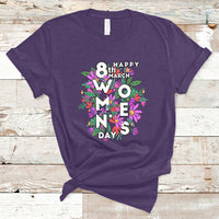 Happy 8th March International Women's Day Girl Floral T-Shirt - Wonder Print Shop